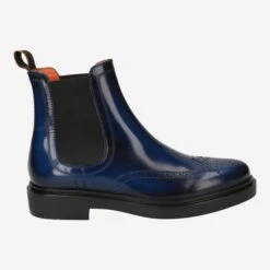 Santoni Art. 17855 U33 - Blue 8 Santoni Art. 17855 U33 - Blue -Paul Green Shop aussenseite 1628010017
